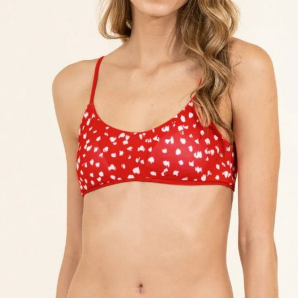 NWT Maaji Red Camelia Lanai Sporty Bralette Bikini Top SIZE XL - Picture 3 of 3